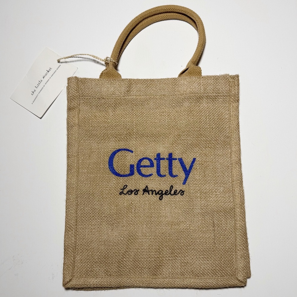 The Little Market Getty Los Angeles Jute Tote Bag